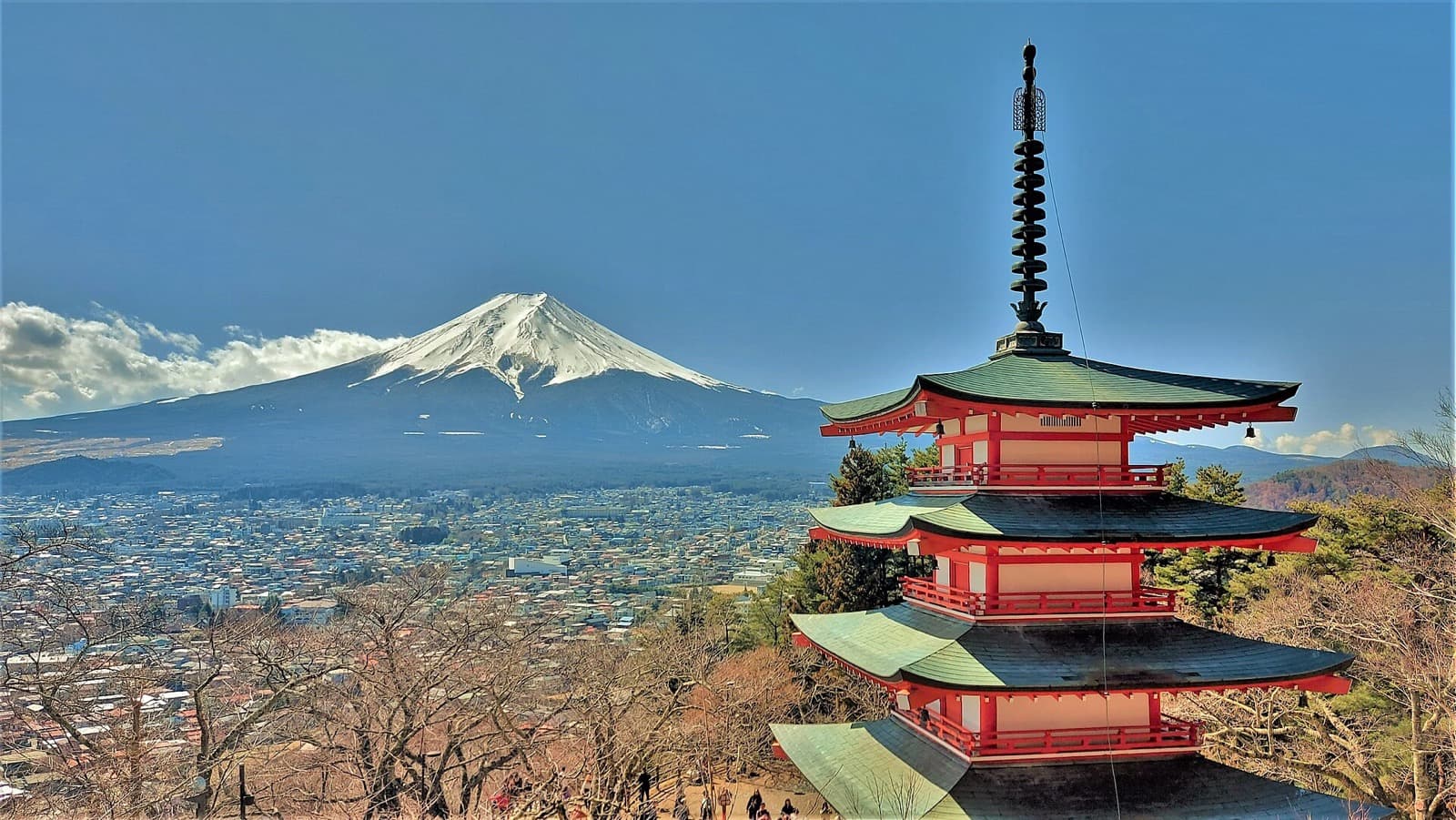 Pagoda Chureito frente al monte Fuji, Japón