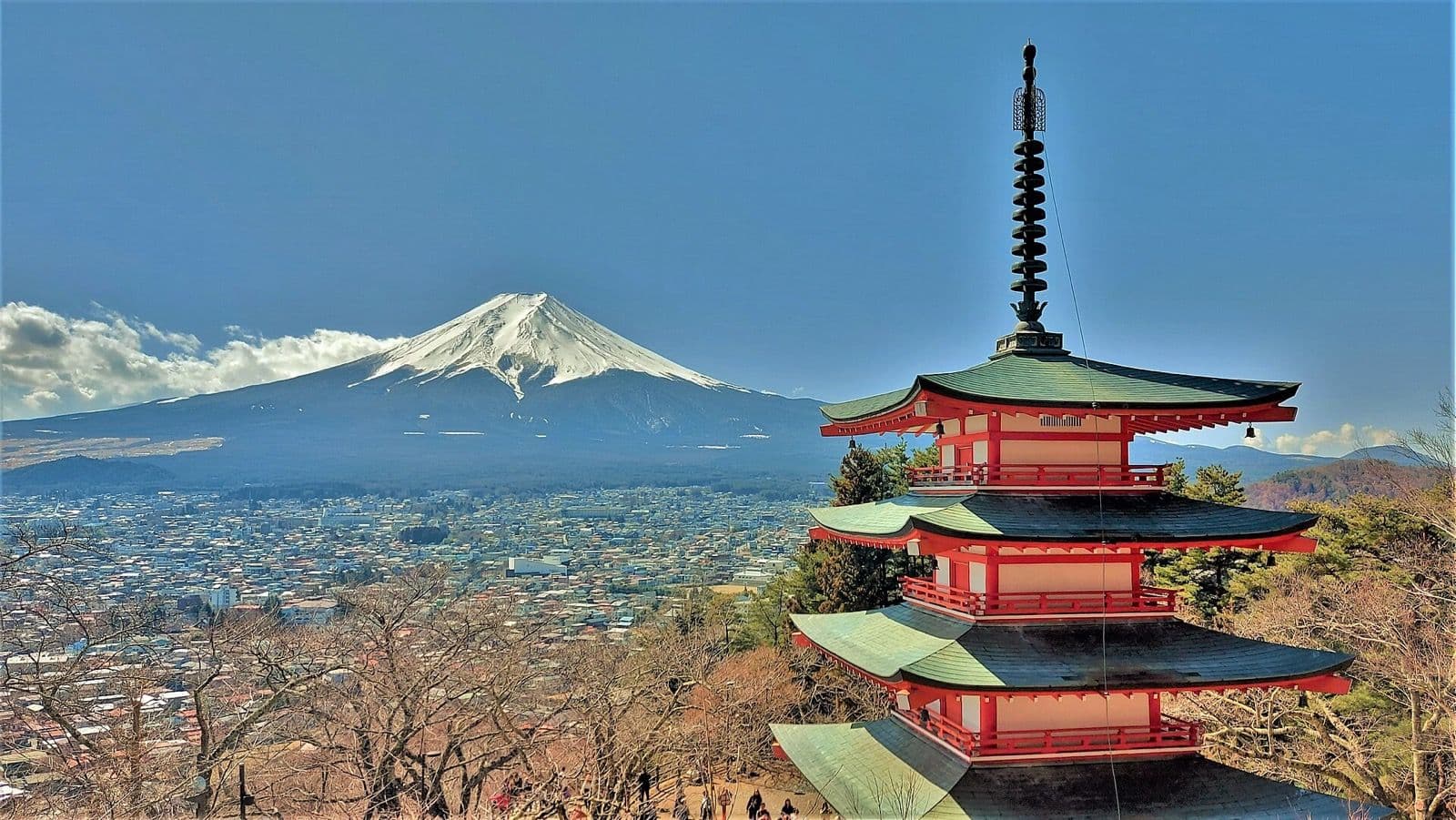 Pagoda Chureito frente al monte Fuji, Japón